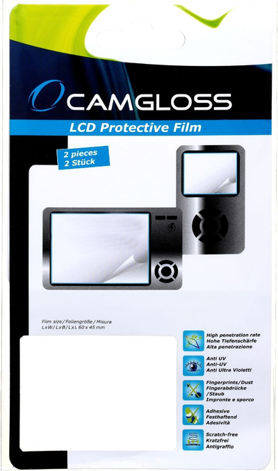 Заштитна фолија за екран Camgloss LCD, 3.5\", 2 парчиња, проѕирна