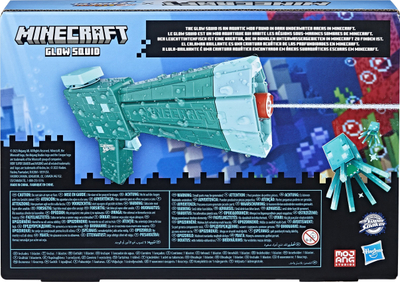 Pistoletë uji Nerf Super Soaker Minecraft Glow Squid, për fëmijë, turkeze