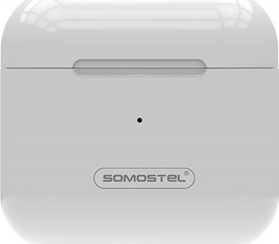 Kufje Bluetooth Somostel Pro 4 TWS, BT 5.3, me kuti karikimi, të bardha