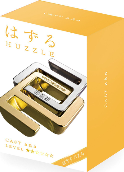 Puzzle metalik Hanayama Cast A&amp;A, lojë logjike, argjend