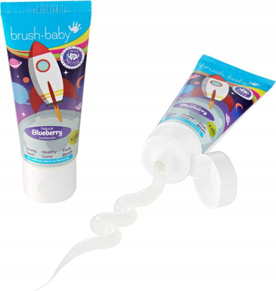 Pasta dhëmbësh për fëmijë Brush Baby Rocket, boronicë, 50ml