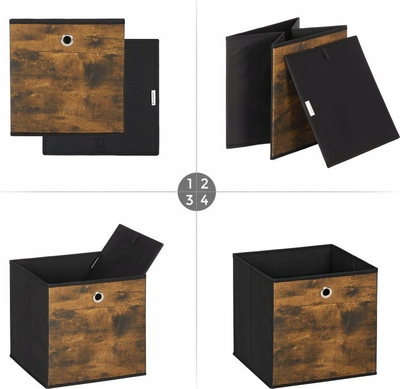 Organizues KIK RFB102B01 x6, 9L, 30x30x30 cm, ngjyrë lis craft tobacco
