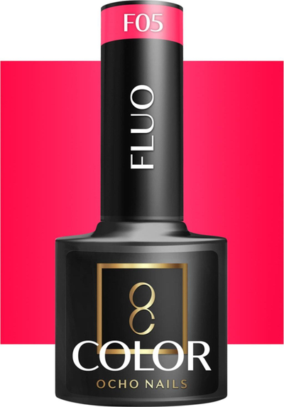 Llaku hibrid për thonj Activeshop OCHO NAILS FLUO F05, 5 g, neon