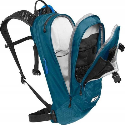 Çantë hidratuese CamelBak M.U.L.E., 12L, me rezervuar uji, blu Moroccan e zezë