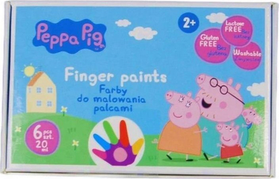 Ngjyra me gisht Astra Peppa Pig, set me 6 ngjyra, shumëngjyrëshe