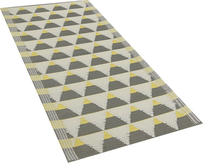 Tepih oborri Beliani HISAR, 60x105 cm, polipropilen, gri