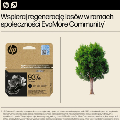 Ngjyrë për printer HP 937e EvoMore, 37ml, e zezë