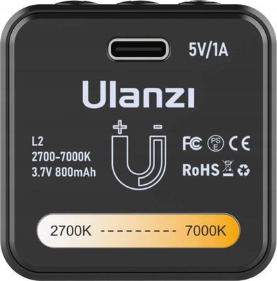 Dritë mini video Ulanzi L2, LED COB Bi-Color, CRI95+, magnetike