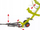 Model lodër Claas Direct Disc 520, shkallë 1:32, me rimorkjo, jeshile