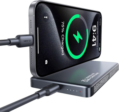 Power bank Usams CY Series CD242, 10000mAh, безжично магнетно полнење 20W, црна