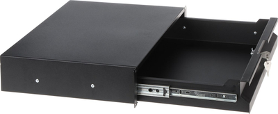 Sirtar rrëshqitës rack P19SZ 2U 300mm, metal, i zi