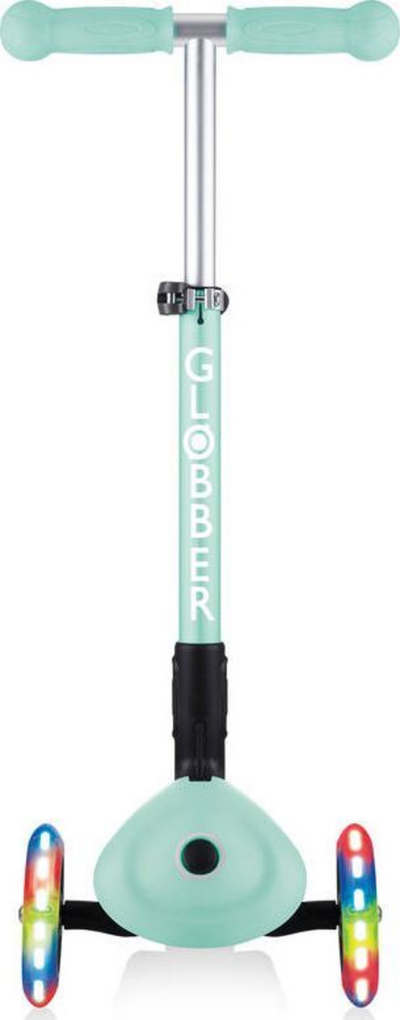 Trotinet për kalamoj Globber Foldable Scooter, 3 rrota, rrota me drita LED, mint