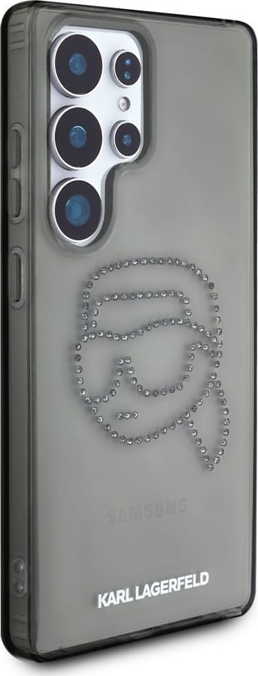 Maskë telefoni Karl Lagerfeld për Samsung S25 Ultra KLHCS25LHKHDCELK, dizajn K Head, e zezë