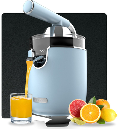 Shtrydhëse agrumesh elektrike Cecotec Xqueeze RetroJuice 1000, 1000W, filter inox, blu