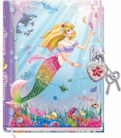 Ditar për fëmijë Pulio Pecoware Mermaid, me kyç, motiv sirene, shumëngjyrësh