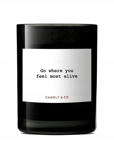 Qiri me aromë Candly &amp; Co No. 5 Go Where You Feel Most Alive, 250g, dyll soje, enë e zezë