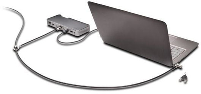 Кабел за безбедност Kensington MicroSaver 2.0 Keyed Twin, две глави, со клуч, сребрен