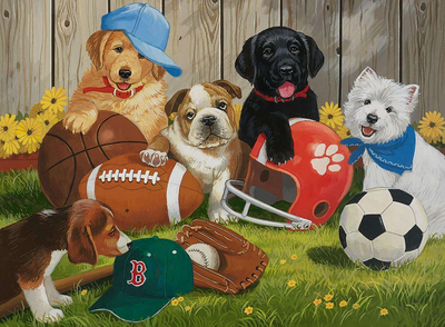 Puzzle Ravensburger Puppies, 200 copa XXL, për fëmijë 8+