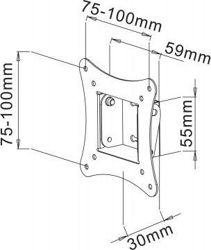 Mbajtës muri për TV Techly ICA-LCD-900, 13"-30", i zi