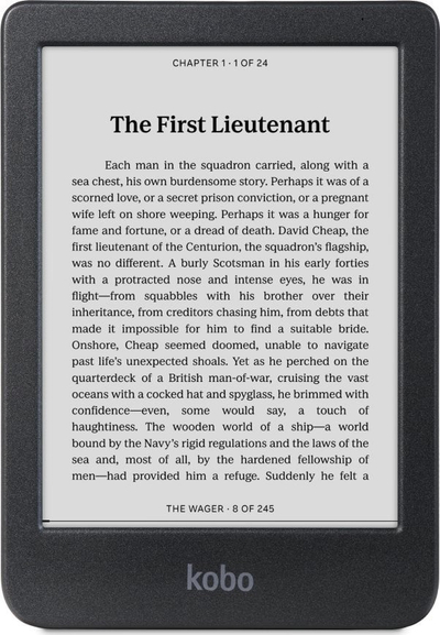 Kobo Clara BW eReader, 6" Екран без отсјај, Црн