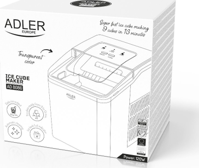 Makineri akulli Home Ice Cube Maker, 12kg 24h, 1.5L, gri