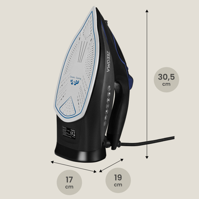 Hekur me avull Zeegma Eisig Base, 3100W, pllakë qeramike, blu