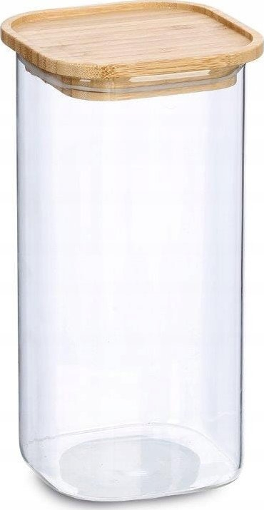 Kavanoz qelqi Zeller, 1600 ml, kapak bambuje, transparent