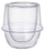 Filxhan espresso Kinto Kronos Double Wall, xham dysh, transparent