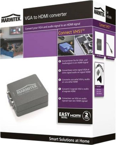 Видео конвертор Marmitek Connect VH51, VGA во HDMI, Full HD 1080p, сив