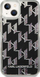 Kapak telefoni Karl Lagerfeld Liquid Glitter Monogram për iPhone 14 Plus 6.7", i fortë, i zi