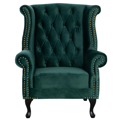 Kolltuk Polina velvet chesterfield (HM0053.03), gjelbër