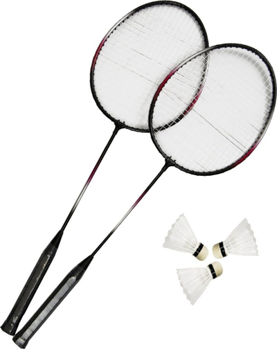 Set badminton MASTER Fly 2, 2 raketa, 3 toptha, me çantë