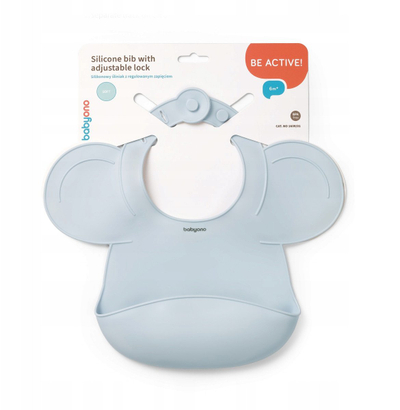 Силиконска памучник за бебиња Babyono, длабок џеб, сина