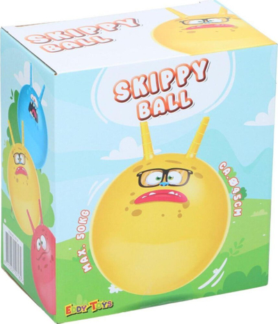 Top kërcyes me brirë Eddy Toys, 45 cm, i verdhë
