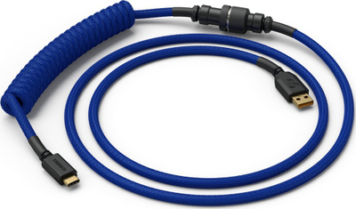 Kabllo USB Glorious GLO CBL COIL COBALT, USB A në USB C, 1.36 m, blu