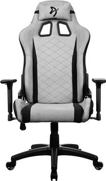 Karrige gaming Arozzi Avanti me stof të butë, ergonomike, gri e çelët