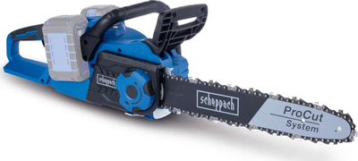 Sharrë zinxhiri pa kabllo Scheppach BC-CS355Duo-X, 2x20V Brushless, shinë 14", blu
