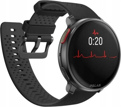 Ora sportive Polar Vantage V3 H10, GPS, me sensor kraharori H10, e zezë