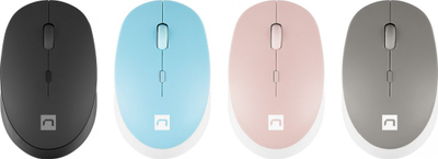 Maus Natec Harrier, wireless, Bluetooth, i bardhë dhe i hirt
