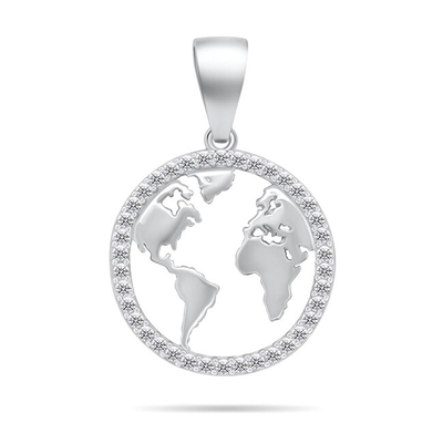Qafore Globi prej Argjendi me Zirkon BRILIO SILVER PT135W