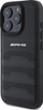 Kapak telefoni AMG Leather Debossed Lines për iPhone 16 Pro Max, lëkurë, kundra gërvishtjeve, i zi