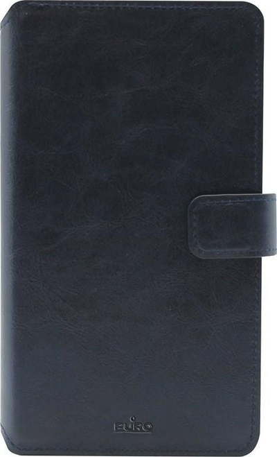 Kapak portofol telefoni Puro Universal Wallet XXL, universal, lëkurë eco, blu