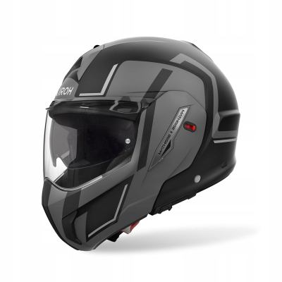 Helmeta moto Airoh Mathisse II Genius, termoplastike HRT, ECE 22.06, zi gri, M