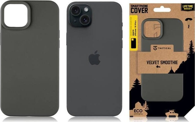 Kapak telefoni Bazooka Tactical Velvet Smoothie për iPhone 15 Plus, jeshil