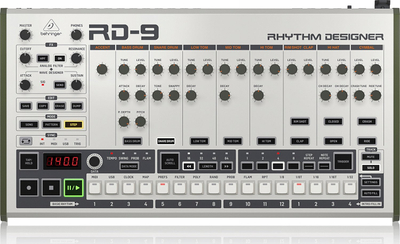 Makineri ritmesh Behringer RD-9, analoge, sequencer 64-step, gri