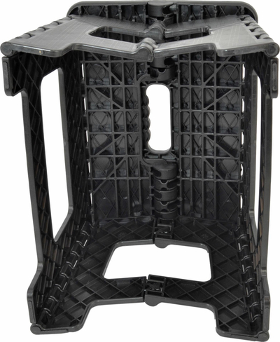 Stol i palosshëm Large Folding Step Stool, kapacitet 150kg, plastikë e zezë