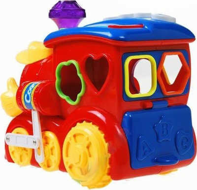 Lodër tren edukativ Hola Toys 886, forma tinguj drita, shumëngjyrësh