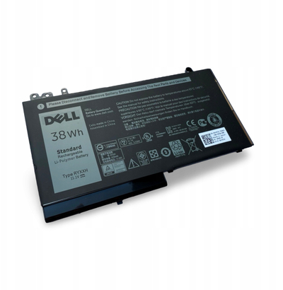 Батерија за лаптоп Dell RYXXH, 38Wh, литиум-јонска, црна