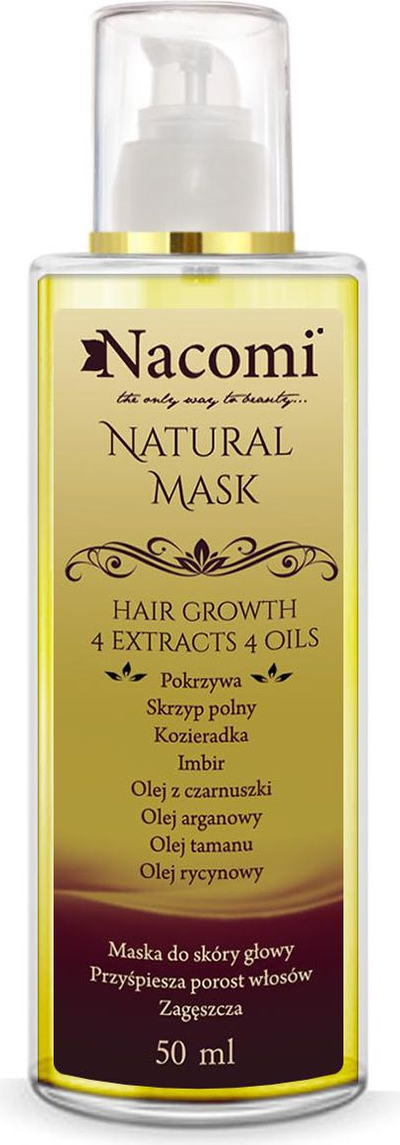 Maskë natyrale për lëkurën e kokës Nacomi, 50 ml