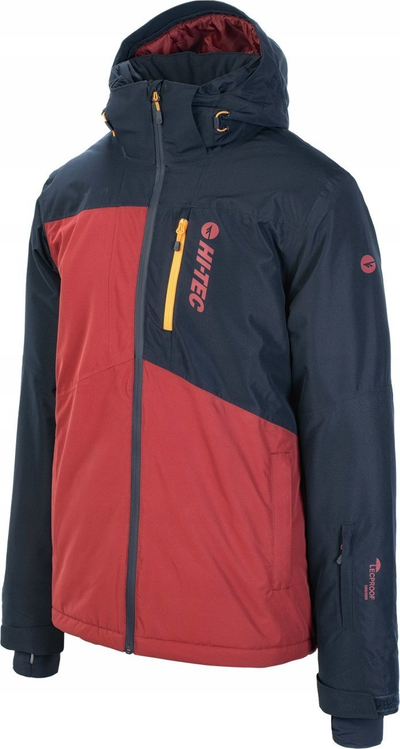 Xhaketë skijimi Hi-Tec Alpri M 92800549395, për burra, me kapuç, blu e kuqe